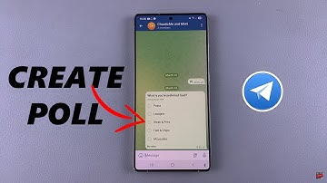 How To Create Poll In Telegram