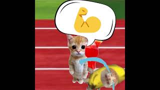 BANANA CAT 🍌🐱 DRINK WATERMELON🍉 JUICE AND BECOME SUPER SAIYAN #catmemes #cat #bananacat #shorts #fyp
