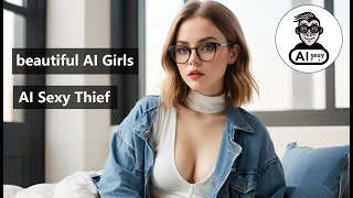 【4K】Beautiful Ai Girls|How To Make Ripped Denim Look Stylish And Sexy? Ai Girl Takes You To Witness!