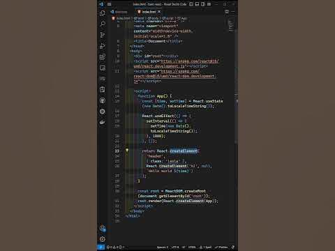 React Create element method for creating Html elements in React App ...