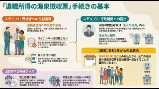 【国税庁タックスアンサー|法定調書】No.7421「退職所得の源泉徴収票」の提出範囲と提出枚数等