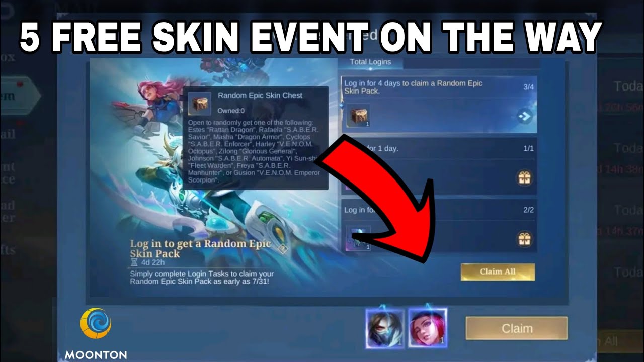 GET 5X FREE SKINS FROM THIS NEW EVENTS / SHINING START SERIES EVENT IS ...