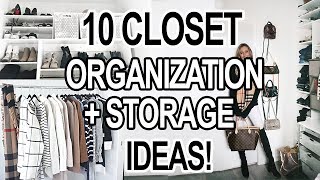 10 NEW CLOSET ORGANIZATION + STORAGE IDEAS FOR SMALL CLOSETS! Affordable, construction free and easy ways to 