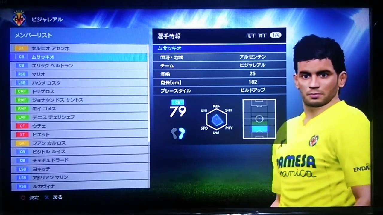 リーガbbva ビジャレアル 選手 ウイイレ16 Villarreal Player Pes16 Youtube