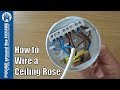 How to wire a ceiling rose - lighting circuits explained. Ceiling rose pendant install!