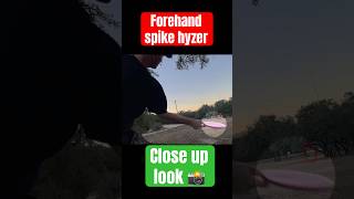 Close up camera forehand spike hyzer #discgolf