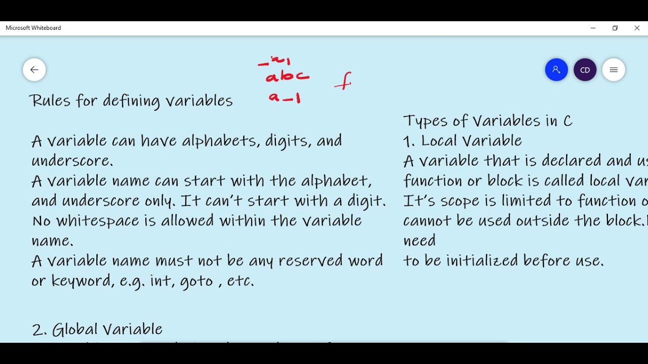 #3 variables in C || సి ప్రోగ్రామింగ్లో వేరియబుల్స్ || #variables # ...