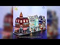 Discount 11.11 HUIQIBAO Toys MOC City Corner Coffee Shop Architecture Style Street Vi