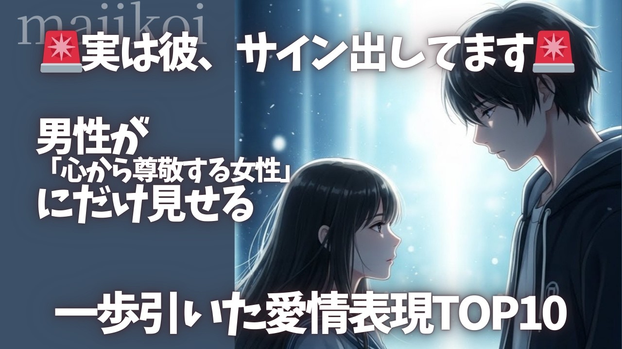 🚨実は彼、サイン出してます🚨 男性が「心から尊敬する女性」にだけ見せる、一歩引いた愛情表現TOP10