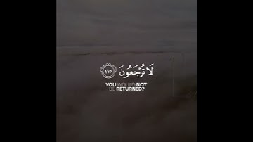 أفحسبتم أنما خلقناكم عبثا وأنكم إلينا لا ترجعون | سورة المؤمنون | القارئ صالح الأنصاري #islam