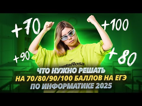 Что нужно решать, чтобы набрать 70/80/90 БАЛЛОВ на ЕГЭ по информатике 2025 | Умскул