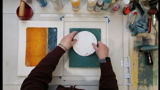 Printing Signal  - Monotype printing on a gelli plate