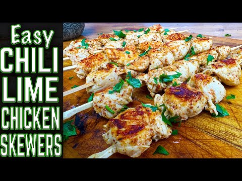 HOW TO MAKE THE BEST CHILI LIME CHICKEN SKEWERS ON THE GRIDDLE! EASY FLAT TOP GRIDDLE RECIPE