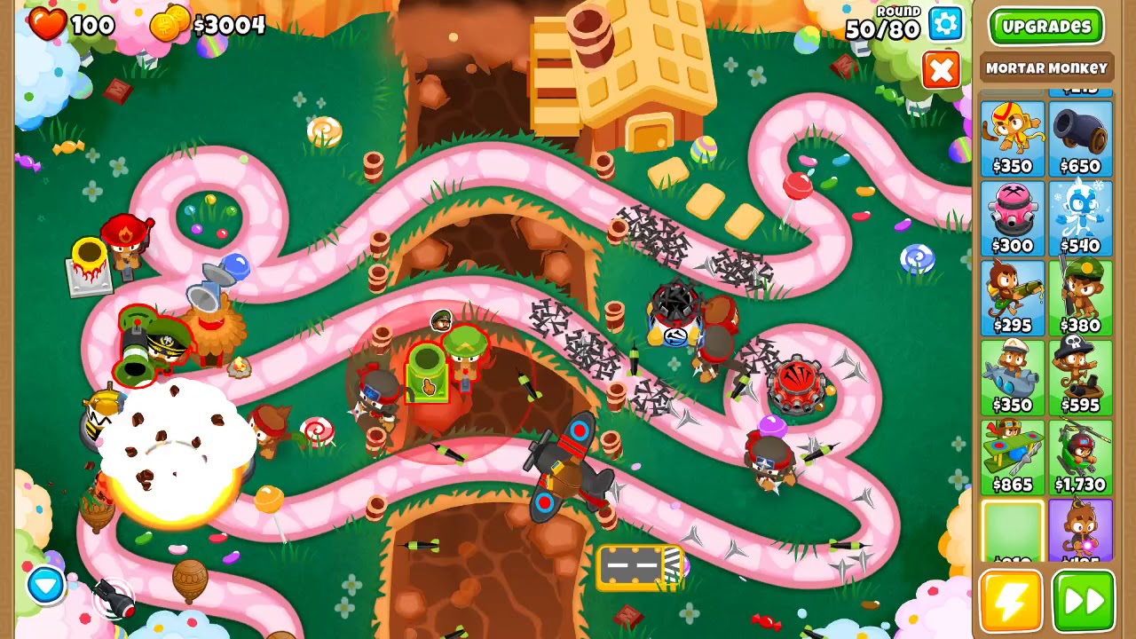 Beating 'Candy Falls' on Hard Difficulty Bloons TD 6 YouTube