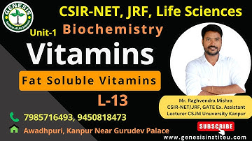 Introduction of Vitamins | Fat Soluble Vitamins |Biochemistry#genesis_institute