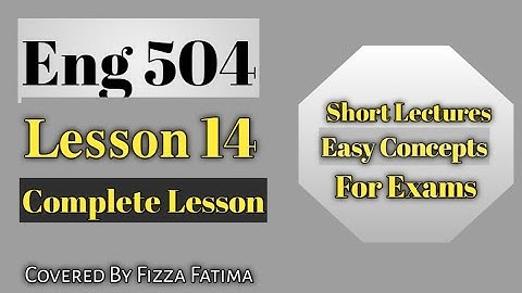 Eng 504/Lesson 14/Short Lecture/(SLA) Second Language Acquisition