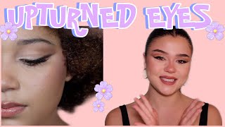 UPTURNED EYE MAKEUP TUTORIAL- eyeshadow, eyeliner and lashes