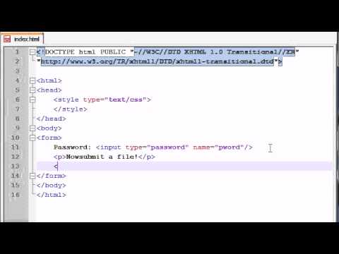XHTML and CSS Tutorial - 44 - Passwords & Upload Buttons