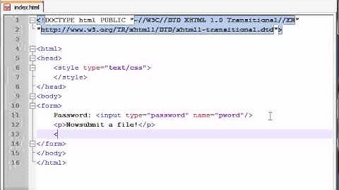 XHTML and CSS Tutorial - 44 - Passwords & Upload Buttons