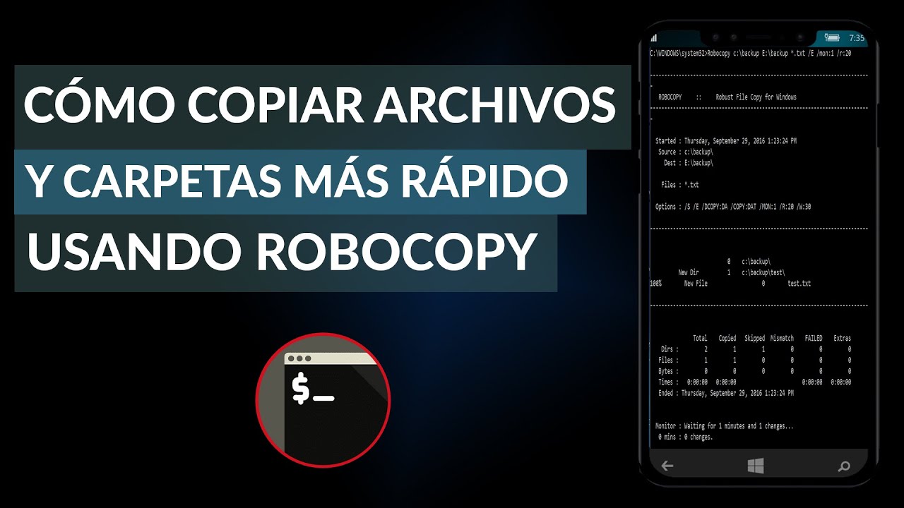 ¿Cómo Copiar Archivos y Carpetas más Rápido Usando Robocopy? - YouTube