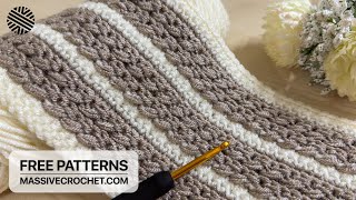 VERY EASY Crochet Pattern for Beginners! 👍 ❤️ FASCINATING Crochet Stitch for Blankets and Bags