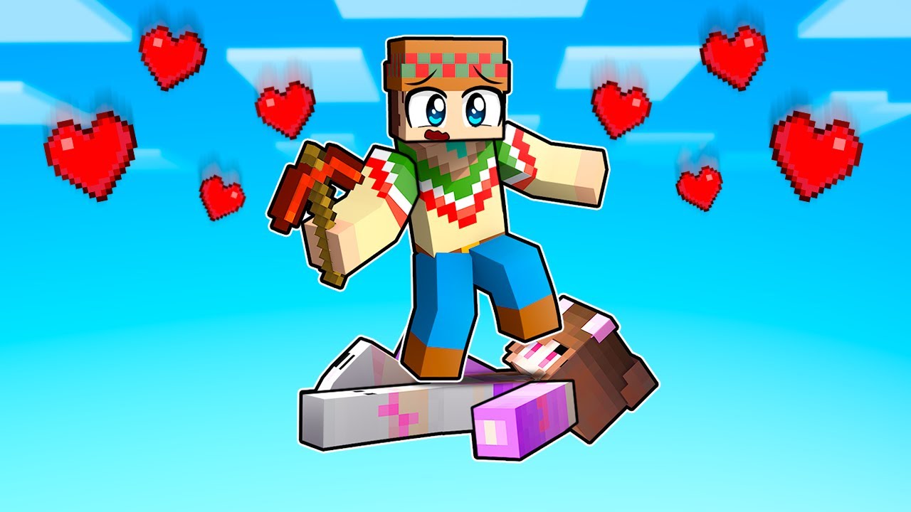 ¡Minecraft PERO mi NOVIA es 1 BLOQUE! 😲♥️ SILVIOGAMER MINECRAFT PERO