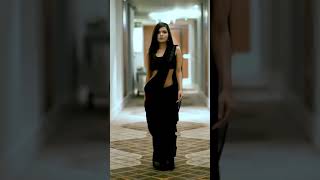 Girl In Black Saree In Cat Walk 34 -