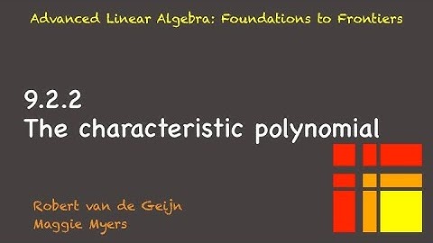 9.2.2 The characteristic polynomial