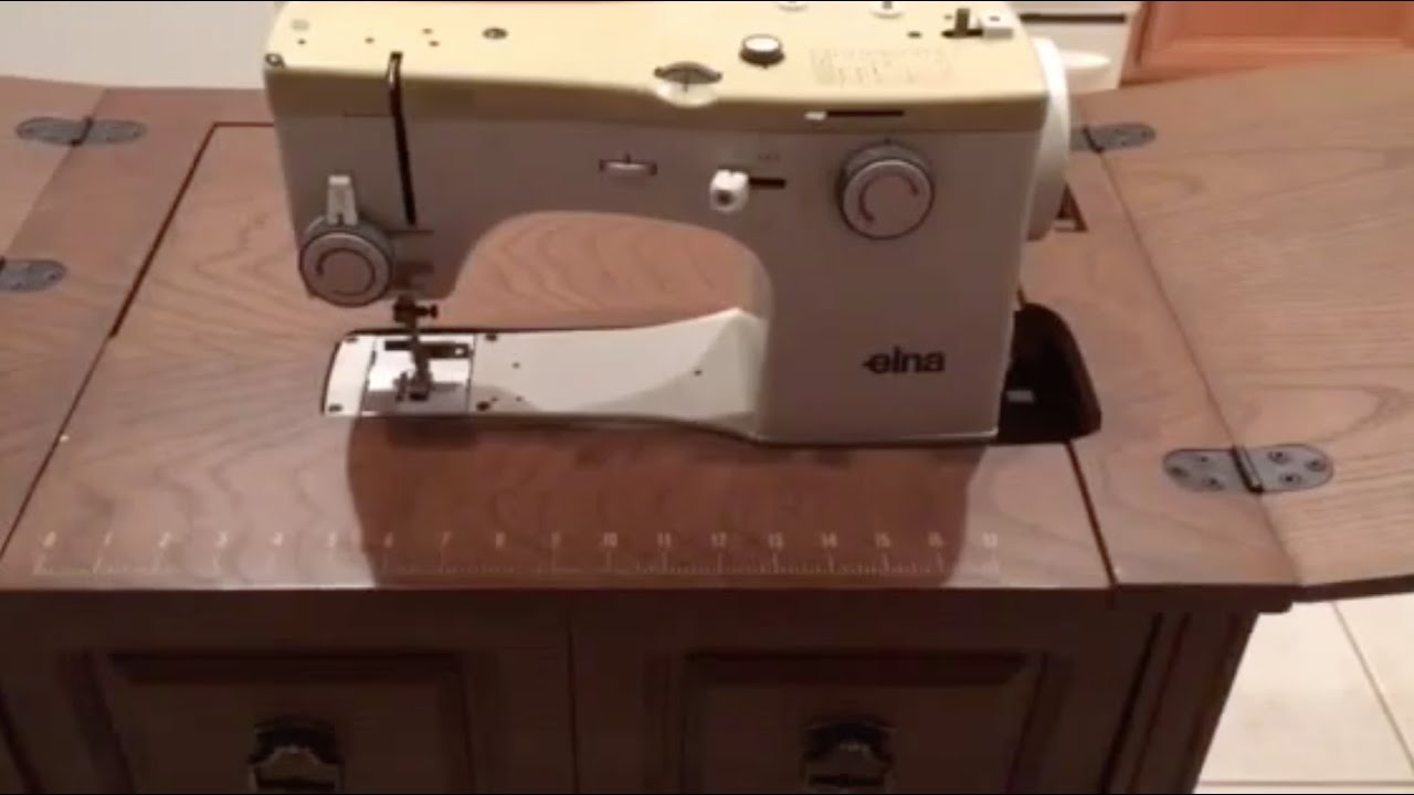Elna Tsp 72c Sewing Machine Table Assembly Free Arm Cabinet Youtube