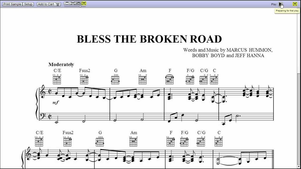 Bless The Broken Road - Piano Sheet Music - YouTube
