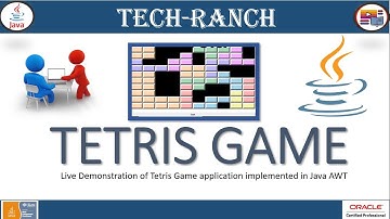Live Demonstration of  Tetris Game using Java AWT GUI API | Java Game Projects | @TechRanch​