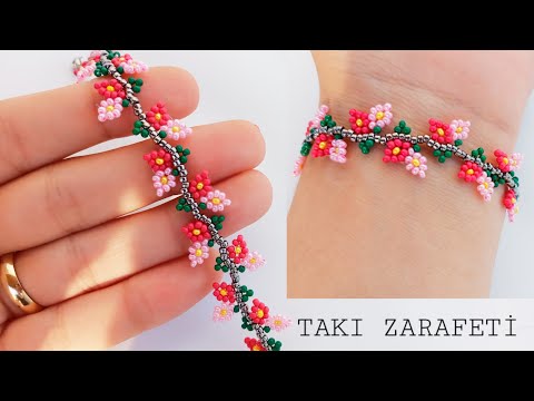 Bahar Dalı Çiçekli Bileklik Yapımı /Spring Branch Floral Bracelet Making /diy