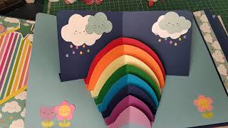 álbum unicornio y arcoiris, con papeles Doodlebug Fairy Tales, Artemio y Amelie Prager