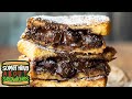 Chocolate  cherry french toast sandwiches