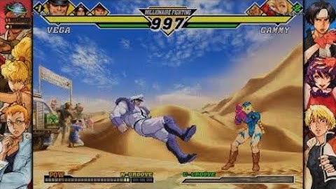 Vega(Bison)/Kyo/Ryu vs Cammy/Sagat: Capcom vs SNK 2