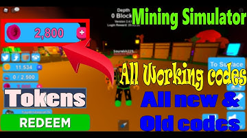 All Tokens codes of Roblox Mining Simulator codes (Dec 2020)