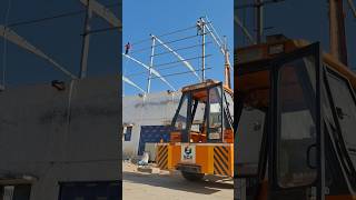 Steel Shed Erection Work 🏗️ | Heavy Fabrication Work | Crane Lifting Velding