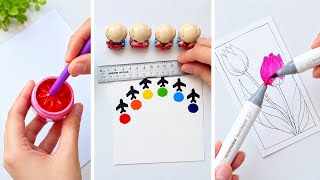 10 Easy Art  Ideas || Best Art Hacks and Easy Painting Tutorial Guide