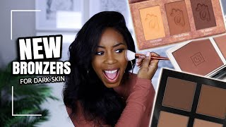 TESTING 3 NEW "DEEP" BRONZERS FOR DARK SKIN | DRUGSTORE AND HIGH END BRONZERS 2020 | Andrea Renee screenshot 1