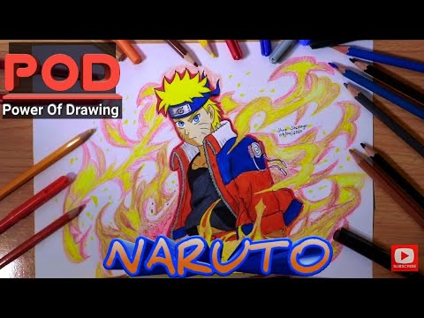 Replying to @cobiexian Drawing Naruto with color pencil #naruto