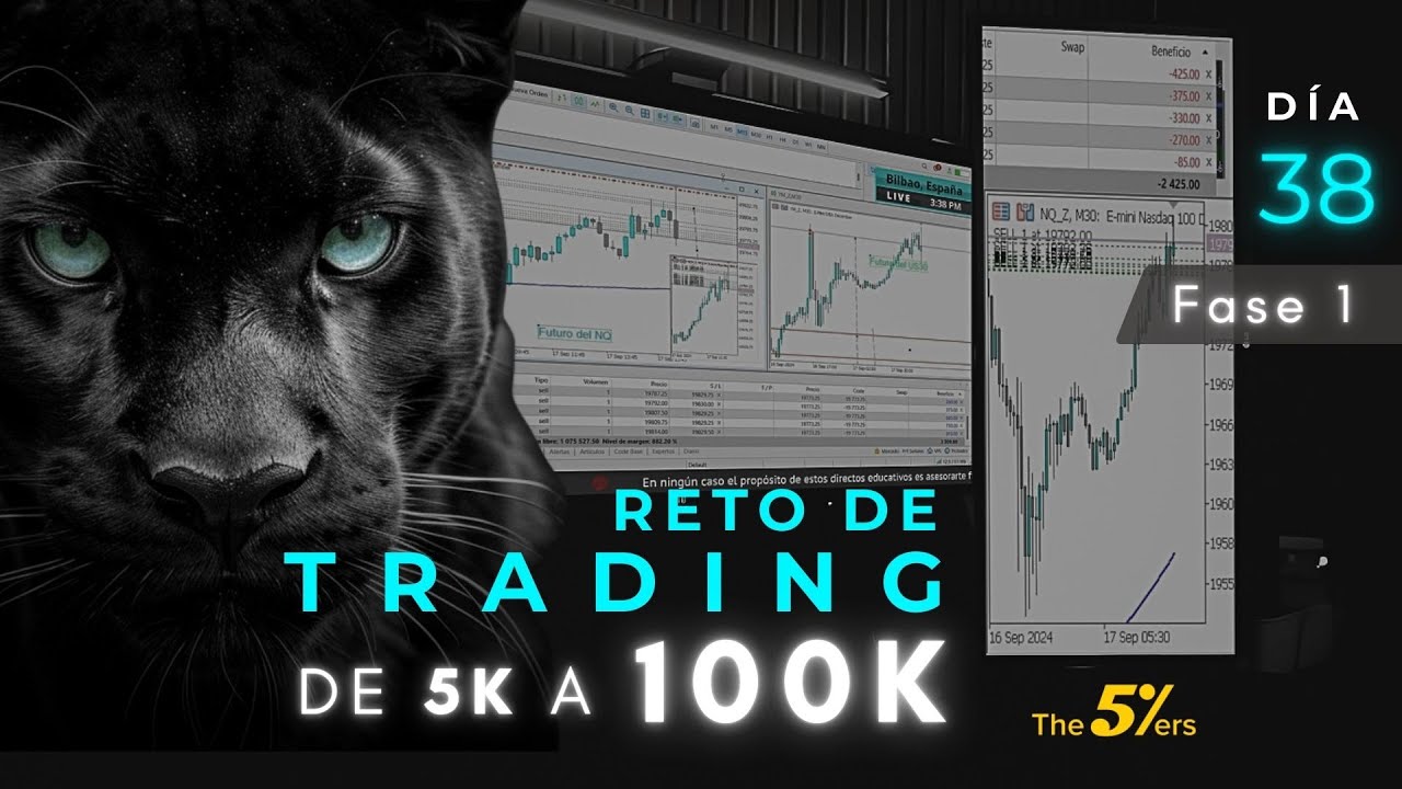 Día.38 | Cuenta de Fondeo de 5K a 100K en Vivo. Fase : 1