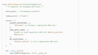 Janice Trang - Demo 2: Refactoring SCMTool Registration