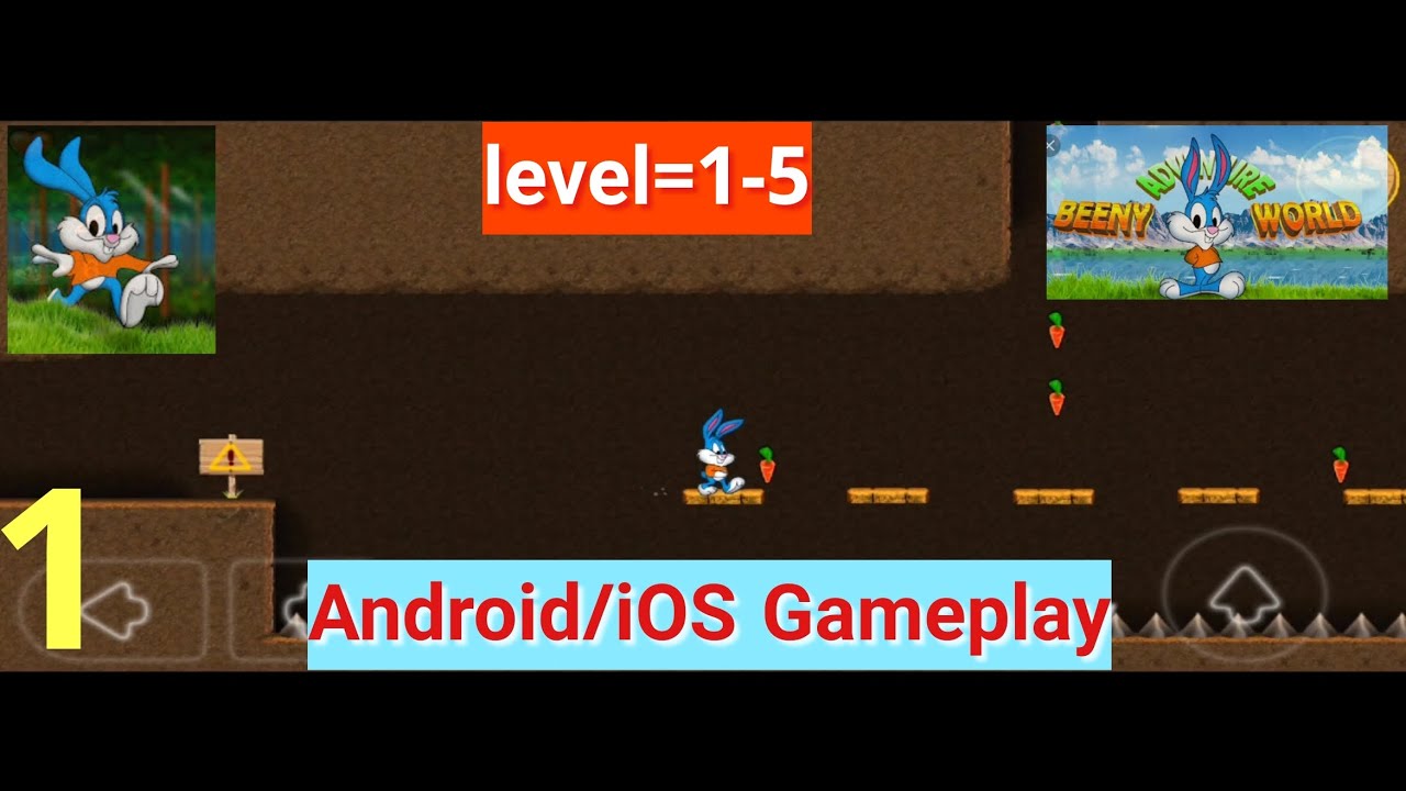 Beeny Rabbit Adventure World Gameplay। (Android/IOS)। (LEVEL=1-5 ...