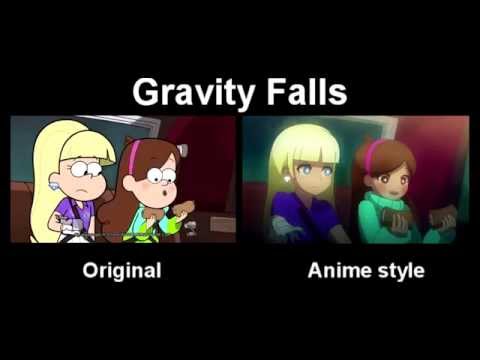 Gravity Falls Original vs Anime style