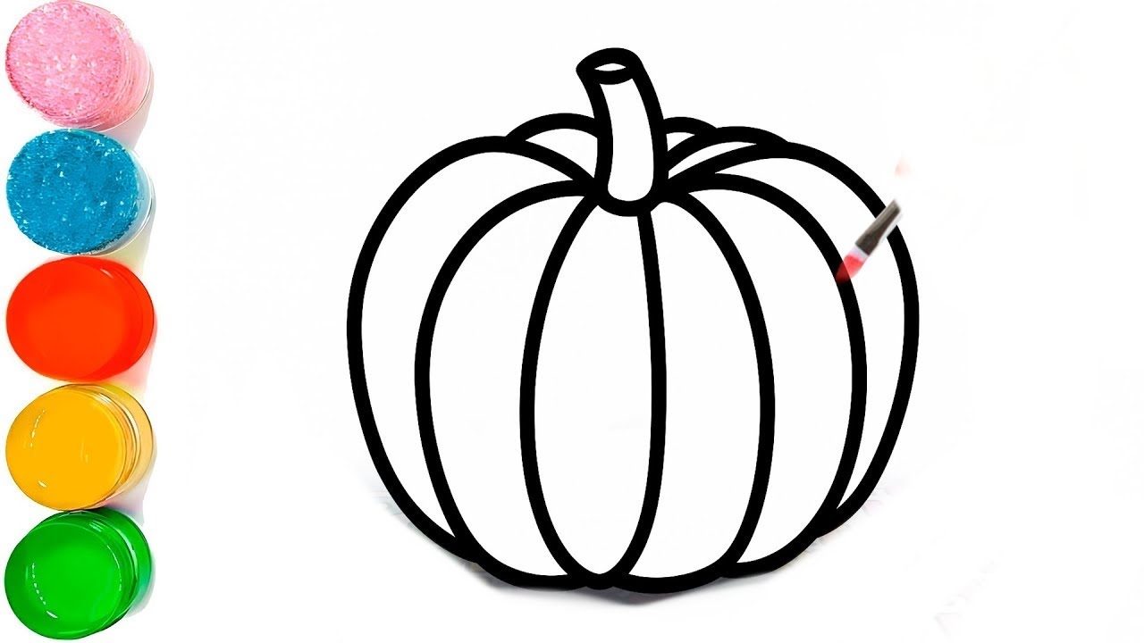 How To Draw a Pumpkin Drawing | Pumpkin Vegetable Drawing For Kids | Easy Pumpkin Drawing