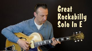 Great Rockabilly Solo in E - Travis Picking, Double Stops and Blues Scale