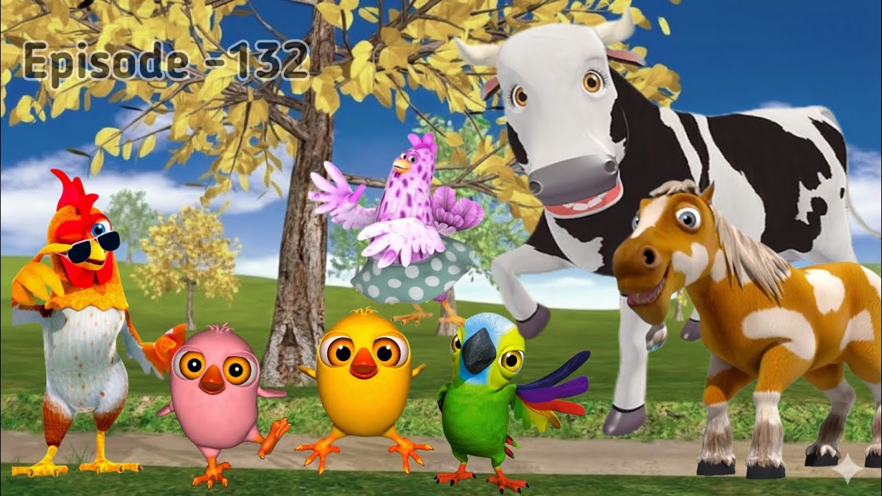 El Pollito pío 3d | El toro se congela jugando game Ep-8 en el juegodel Toro y el Tractor 3D 2025