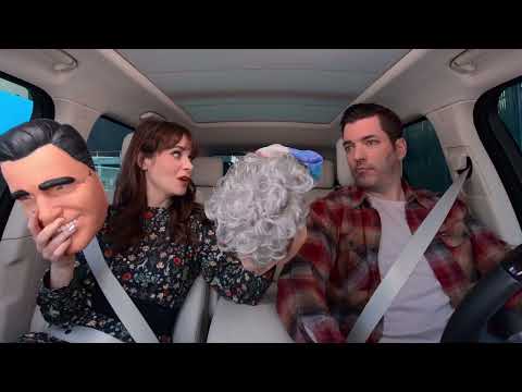 Carpool Karaoke: Zooey Deschanel &amp; Jonathan Scott &quot;Disguises&quot;