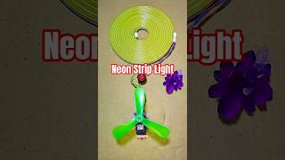 Generating Electricity With Gear Motor Generator ⚡ Neon Strip Light Experiment #dcmotor #exposavvy