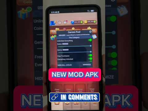 Carrom Pool Mod Menu 2025 Unlimited Coins Gems Hack Latest Version AutoPlay Aim Tools